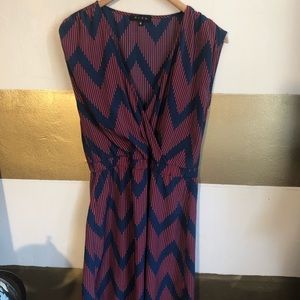 Blue and red Glam dress. 100% polyester